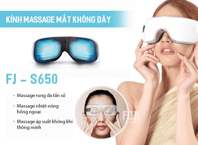 Sử dụng máy massage loại bỏ nhức mỏi cho mắt