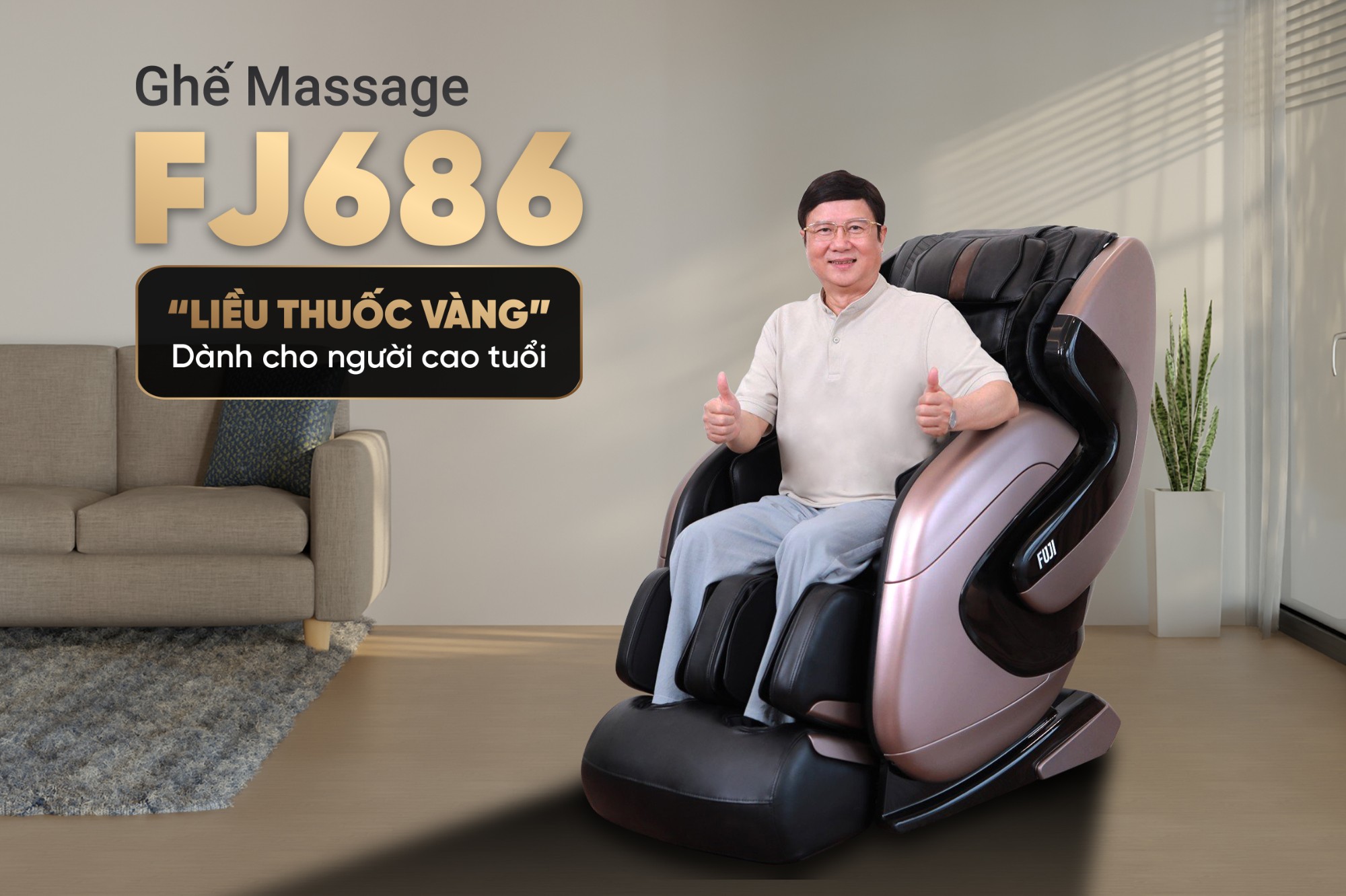 Ghế Massage FJ686 - “Liều thuốc tiên” dành cho người cao tuổi