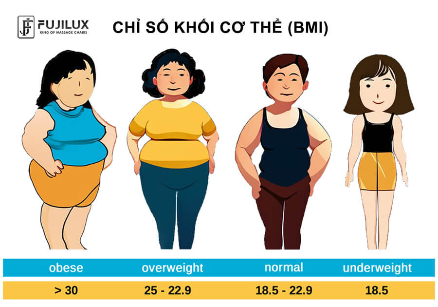 3. Phân loại mức độ gầy - béo theo chỉ số BMI 
