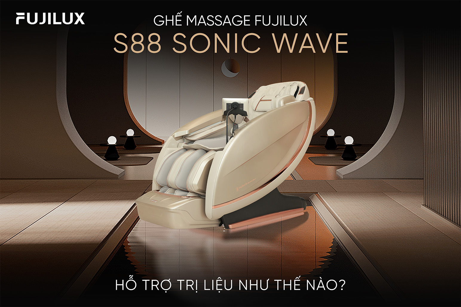 Ghế massage FUJILUX S88 Sonic Wave hỗ trợ trị liệu như thế nào?