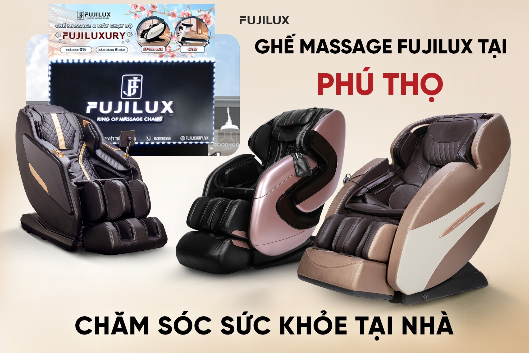 Ghế Massage FUJILUX Tại Phú Thọ – Chăm Sóc Sức Khỏe Tại Nhà