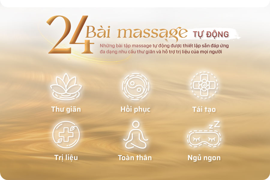 hệ thống 24 bài massage tự động