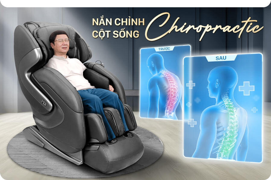 ghế massage vật lý trị liệu FJ686 ứng dụng nguyên lý Chiropractic