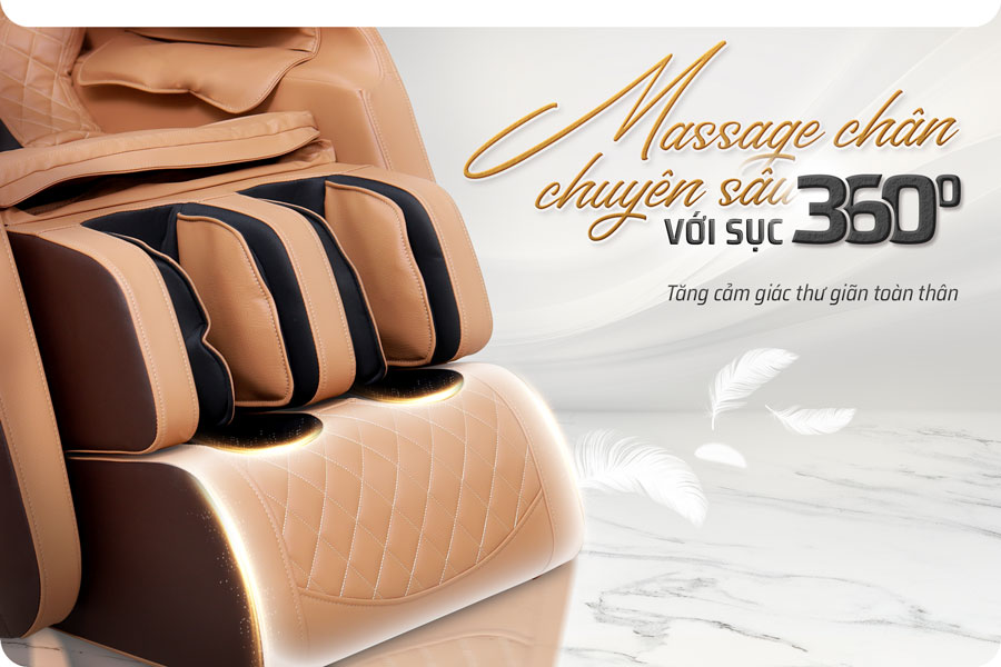 sục massage chân 360 độ ở ghế massage fujilux