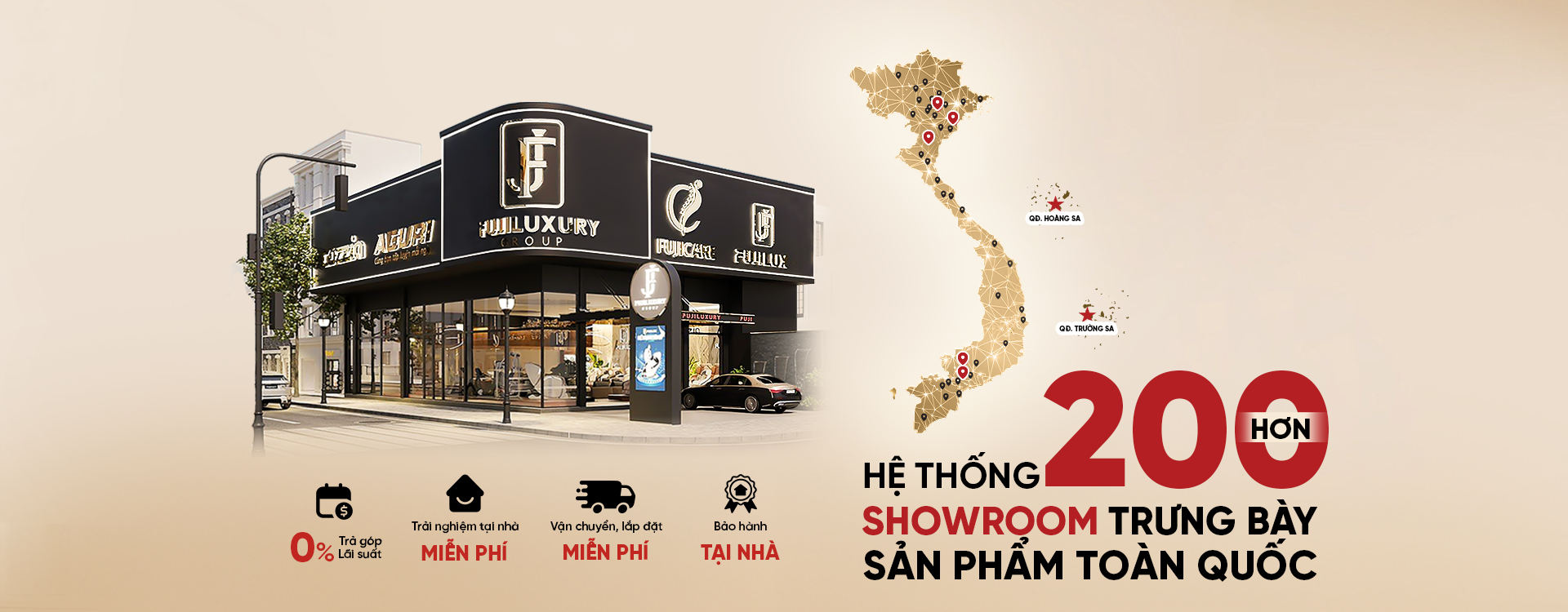 Hệ thống showroom trên toàn quốc