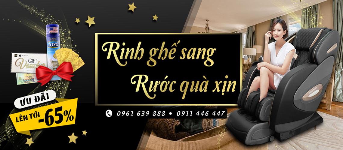 Rinh ghế sang rước vàng JSC 9999 xịn | Ưu đãi lên tới 65% cùng ghế massage Fuji Luxury