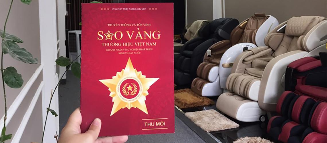 Ghế Massage Fuji Luxury được đề cử Top 10 Sao Vàng Thương Hiệu Việt Nam 2019