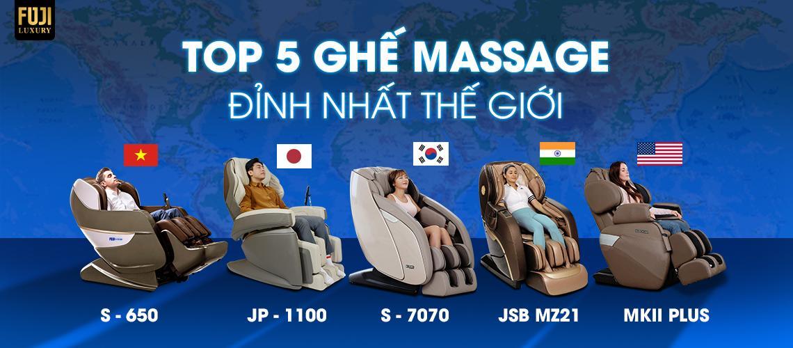 Top 5 ghế massage được yêu thích nhất trên thế giới