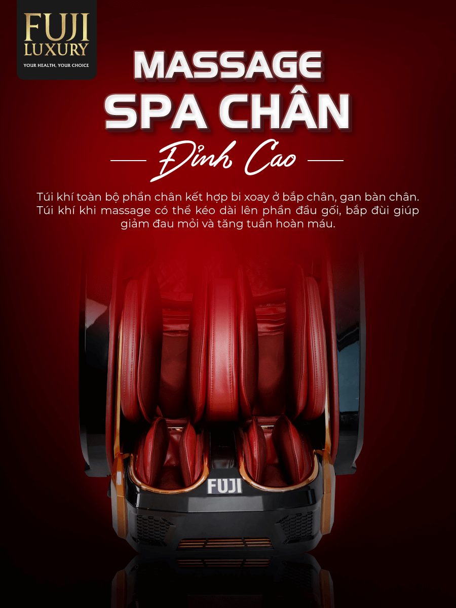 Ghế massage FJ S555 – Túi khí có kích thước lớn giúp massage lên đến cả bắp đùi, đem đến hiệu quả toàn diện