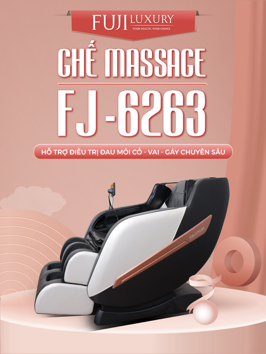 Ghế massage FJ 6263 hỗ trợ điều trị đau mỏi cổ – vai – gáy chuyên sâu
