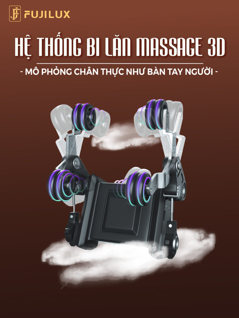 Trải nghiệm massage đỉnh cao với hệ thống bi lăn 3D thông minh