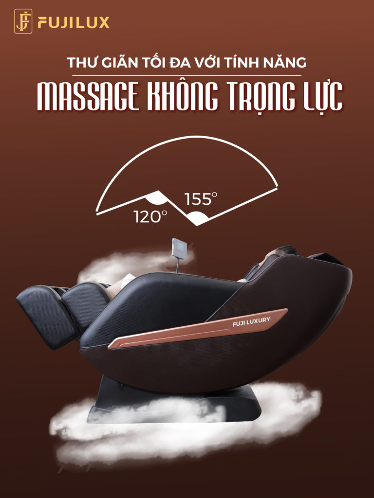 Thư giãn tối đa với tính năng Massage không trọng lực