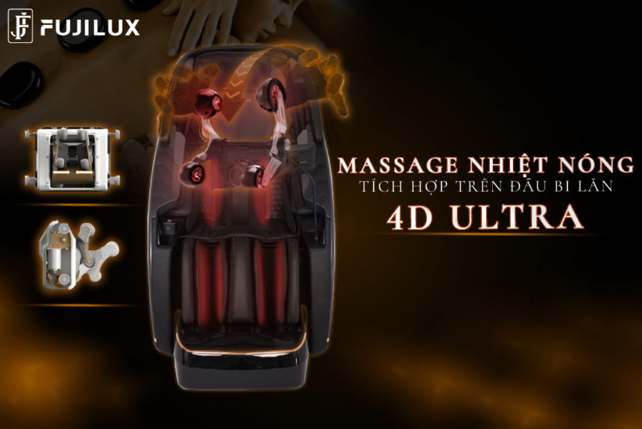 [Giải mã] Bi lăn 4D Ultra tích hợp massage đá nóng độc quyền trên FJ-S99 Cullinan