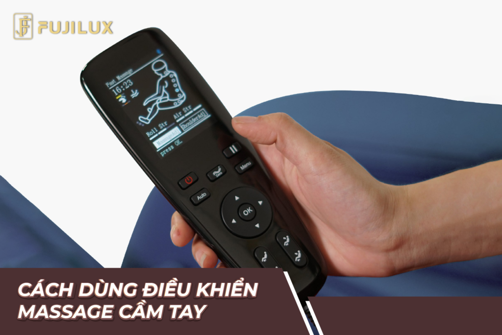 Remote hay bảng điều khiển cầm tay dùng để bật tắt các chức năng của ghế massage