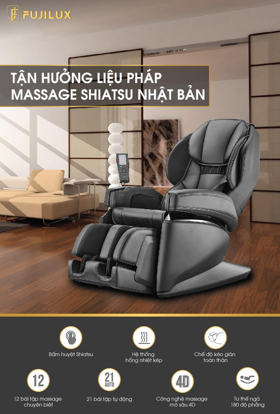 Ghế massage nhập khẩu nguyên chiếc thuộc top những ghế massage đắt nhất hiện nay
