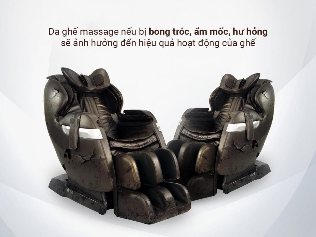 Những dòng ghế massage giá rẻ rất dễ bị bong tróc da ghế