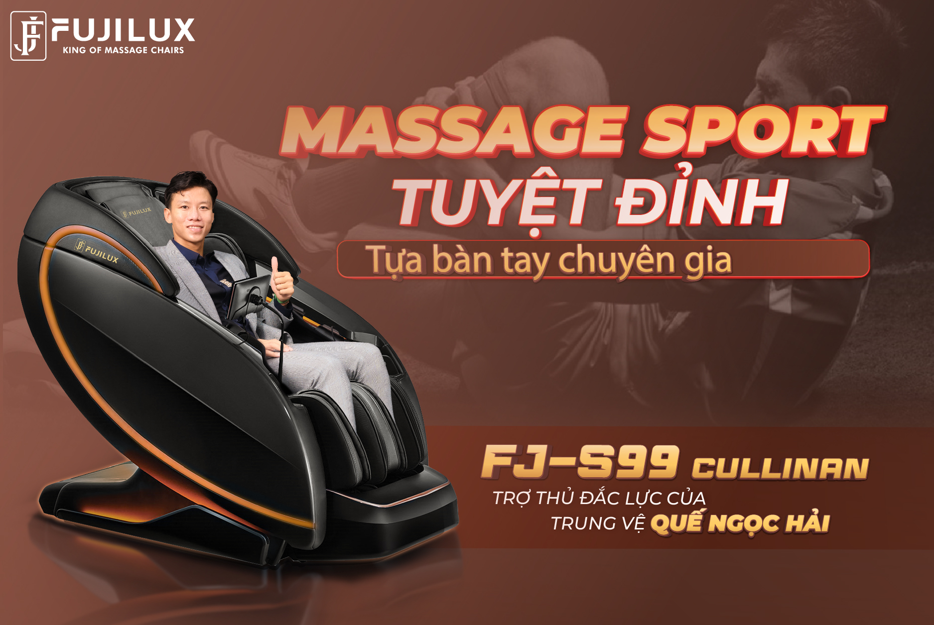 Ghế massage Fuji Luxury được các cầu thủ tin dùng